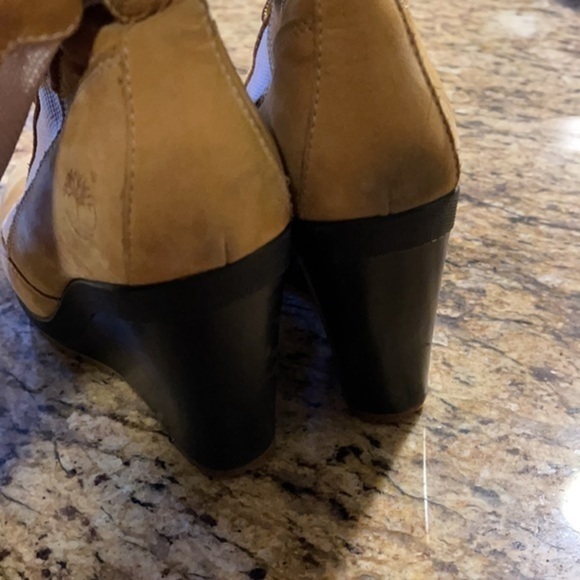 Timberland Women’s Spring Point Lace Up 14” Wedge Boots Wheat/Brown size 7 - Picture 9 of 9